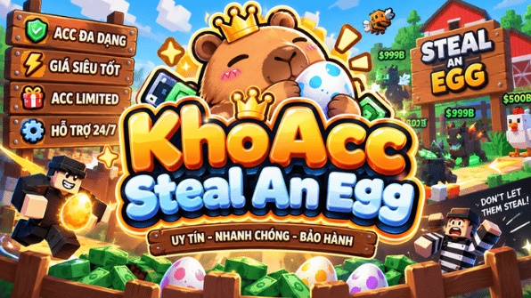 Acc Steal An Egg 50B/s + Rổ Trứng Mutated Rainbow VIP
